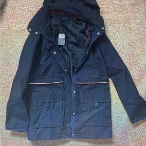 Tommy Hilfiger Navy Blue Jacket with Red and white Trim